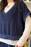Terry B Hi Lo Tank Navy